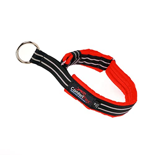 ComfortFlex Limited Slip Martingale Collar, Small, Red | American made, designed, cut, assembled, sewn in USA, wide escape proof martingale design, premium padding, gentle control - color: Red, size: Small