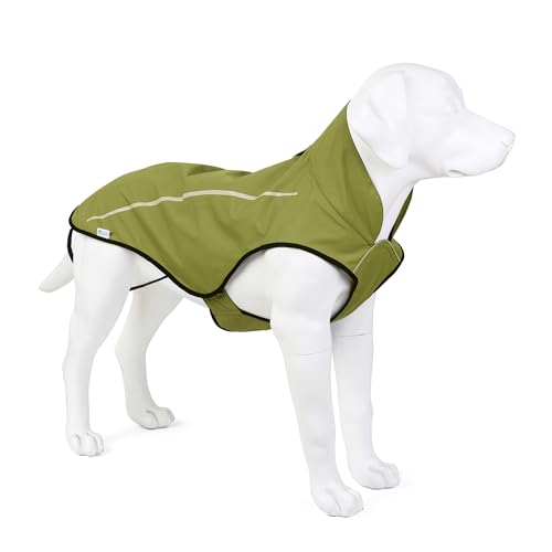 Mile High Life Dog Raincoat, Adjustable Waterproof Reflective Rain Jacket for Small Medium Large Dogs, Lightweight Breathable Pet Rain Coat with Leash Hole(Lime Yellow,XXS Chest 16-19") - color: Lime Yellow, size: XXS Chest 16"-19"