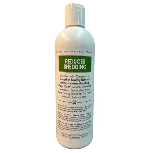 Four Paws Magic Coat Dog Shampoos for Dogs, Dog Grooming Supplies, Dog Bathing Supplies, Made in USA - size: 16 Ounces (1 Count), style: Reduces Shedding Dog Shampoo
