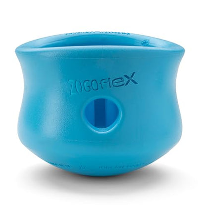 WEST PAW Zogoflex Toppl Interactive Treat Dispensing Puzzle Dog Toy for Mental Stimulation & Enrichment-Holds Kibble & Treats-Lickable, Freezable & Dishwasher Safe-Made in USA-X-Large-Aqua Blue - color: Aqua Blue, size: X-Large