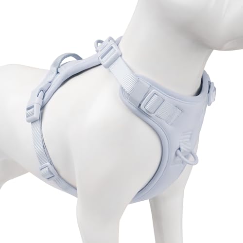 No Pull Dog Harness, Puppy Vest with Front Clip for Small Medium Large Sized Dog(Light Blue,XS) - color: Light Blue, size: XS(Neck:11.8-16.5", Chest:14.2-19.7")