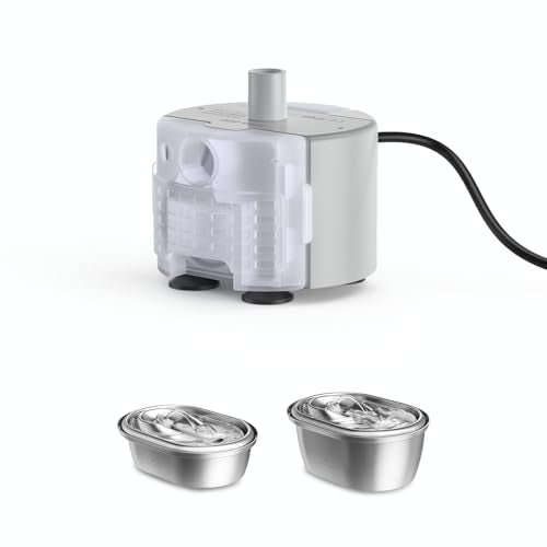 PETLIBRO Replacement Pump for Cat Water Fountain Stainless Steel, Compatible with101oz/3L, Adjustable Water Flow Pet Water Fountain, Super Quiet Dog Water Dispenser - color: White, size: Pump