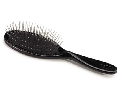Dog and Cat Professional Oval Grooming Pin Brushes Choose Size Style and Type All Have Ergonomic Handles (8.75" Black Molded) - size: 8.75" Black Molded