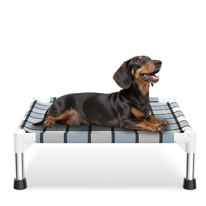 Caghash Elevated Outdoor Raised Dog Bed Outdoor Dogs Bed Lifted Pet Bed Dog Cot for Pet Taste Life, Start with A Pet Bed 20'' x 20'' x 6.5'' - size: Standard - Small