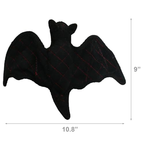 World's Tuffest Soft Dog Toy - Desert Bat - Squeakers - Multiple Layers. Made Durable, Strong & Tough. Interactive Play (Tug, Toss & Fetch). Machine Washable & Floats - color: Black Bat