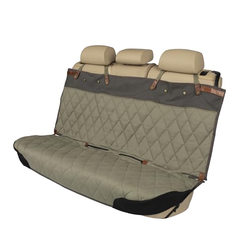 PetSafe Happy Ride Quilted Bench Seat Cover - Long-Lasting Waterproof Padded Backseat Protection with Secure Seatbelt Access - Keeps Leather Seats Clean & Protects from Scratches - color: Green, size: Standard, style: Bench