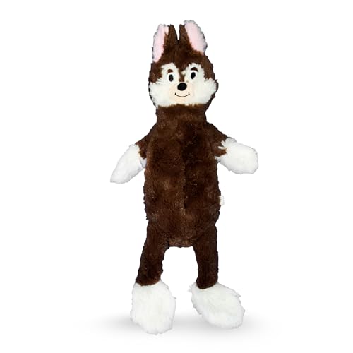 FGA MARKETPLACE Fox Flat NO Stuffing NO Squeak Plush Dog Toy, Funny Style Will Entertain Your Pet for Hours, Recommended for Small and Medium Dog 21 INCH Long - color: FOX
