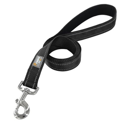 Dog Leash 6 FT Padded Handle Nylon Reflective Dogs Leashes for Small Dogs Black - color: Refl Black, size: Small : 5/8" x 6 FT