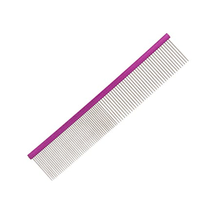 Greyhound Comb For Dogs, Metal Dog Comb Dog Combs with Rounded Ends Dog Comb Cat Comb For Removing and Knots Grooming Tool For Long Short Haired Dog (Purple 19cm/7.5in) - size: Purple 19cm/7.5in