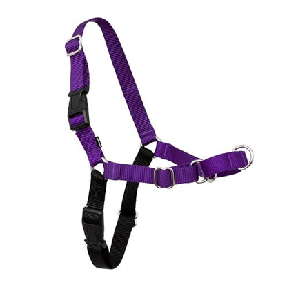 PetSafe Easy Walk No-Pull Dog Harness - Ultimate Harness to Help Stop Pulling - Pull-Free Walks - Take Control & Teach Better Leash Manners - Patented Martingale Loop Design - Deep Purple,Small/Medium - color: Deep Purple/Black, size: Small/Medium