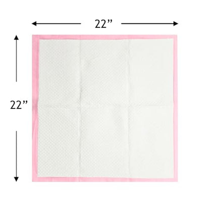 Heavy Duty Pink Puppy Pee Pads, 50 Count - 22 x 22 Inch Dog Training Pads, Leak-Proof Quick Absorb 6-Layer Design for Pet Potty Training, Ideal for Puppies, Cats, Rabbits, and Guinea Pigs - size: Pink-50 Count