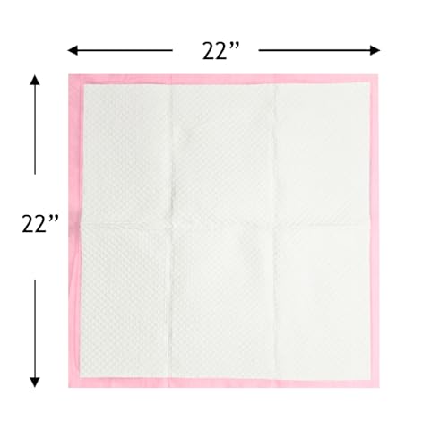 Pink Puppy Pee Pads, 400 Count - 22 x 22 Inch Dog Potty Training Pads, Leak-Proof Quick Absorb 6-Layer Design for Pet Pissing Weewee Training, Ideal for Puppies, Cats, Rabbits, and Guinea Pigs - size: Pink-400 Count