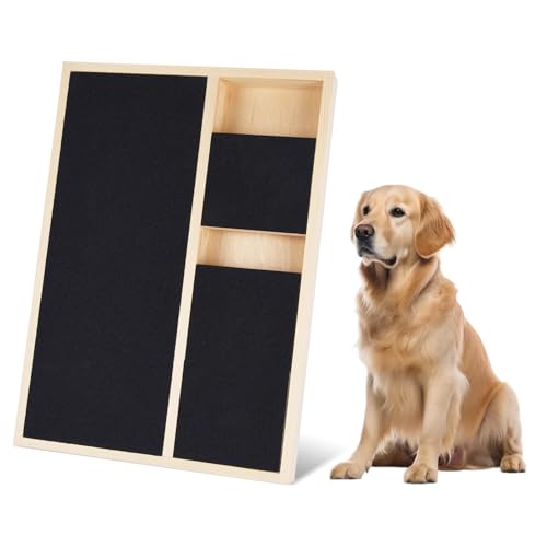 Dog Nail Scratch Board,Dog Nail Scratch Pad with Treat Box,Pet Nail File Toy Can Trim Pet Nails Naturally, Use A Special Scratching Board for Large Dogs