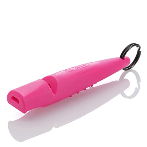 ACME Alpha 211.5 Professional Dog Training Whistle with Enhanced Ergonomic Grip. BPA-Free Plastic. 110 dBA. Long Range. Standardized Frequency. Weatherproof. Made in the UK (Day Glow Pink) - color: Day Glow Pink