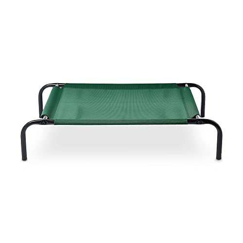 Amazon Basics Cooling Breathable Elevated Dog Bed with Metal Frame for Small Dogs, 36" x 22" x 7.5", Green - color: Green, size: Small
