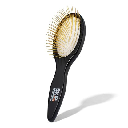 Pin Brush for Dogs, Gentle Dog Brush for Long Haired Dogs – Routine Essential for Goldendoodles, Poodles & Doodles, No-Scratch Rounded Pins for Sensitive Skin, Flexible Cushion Base – Skip the Groomer