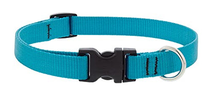 Lupine Dog Collar 3/4" Wide Aqua adjusts 13-22" Long - size: 3/4" wide; adjusts 13"-22"