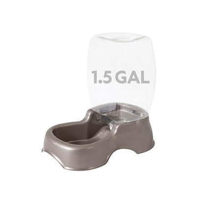 Petmate Pet Cafe Cat and Dog Water Dispenser - Water Bowl for Cats and Dogs, USA Made, 1.5 GAL, Pearl Tan - color: Pearl Tan, size: 1.5 GAL