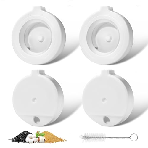 4 Pack Replacement Filters for 3.6L/4.6L/6L/8L Gravity Pet Water Dispenser, YOIHABV Dog Water Filter Replacement, Triple Filtration Pet Fountain Filter, Water Feeder Filter for Cat and Dog(1 Brush)