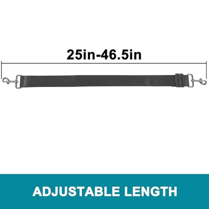 Vivifying Adjustable Replacement Dog Car Seat Belt, 26-46.5 Inches Nylon Headrest Strap with Zinc Alloy Buckle, Universal Dog Car Seat Accessory & Replacement Strap (Black)