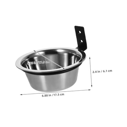 2pcs Wall Mounted Elevated Dog Bowls 6 Inch Raised Feeder Bowls for Small Dogs Pet Food and Water Holder Space Saving Feeding Station