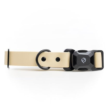 Fei & Eve VERO Dog Collar, Champagne, Large | MagEase Magnetic Buckle, Waterproof PVC, Odor Resistant, Easy Clean, Heavy Duty - color: Champagne, size: L