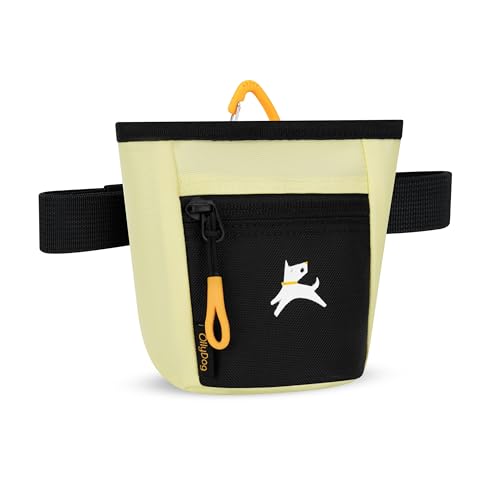 OllyDog, Goodie Treat Bag, Dog Treat Training Pouch | Magnetic Closure | 3 Ways to Wear | Hands-Free Waist Belt | Water-Resistant Recycled Vegan Fabric (Sol) - color: Sol