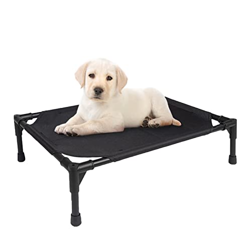 Dog Travel Cot, Elevated Dog Cot with Canopy, Travel Outdoor Camping Dog Bed with Washable Pad, Folding Outdoor Raised Elevated Cooling Dog Cot Beds for Small Dogs - color: pet camp bed