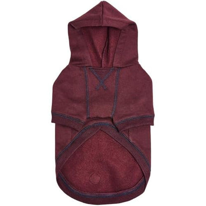Blueberry Pet Dog Hoodie – 12″ Cotton‑Blend Mid‑Weight Sweatshirt with Hood, Award‑Winning Small‑Dog Jacket, Burgundy Red - color: Dog Hoodie - Burgundy Red, size: 12 inch (Pack of 1)