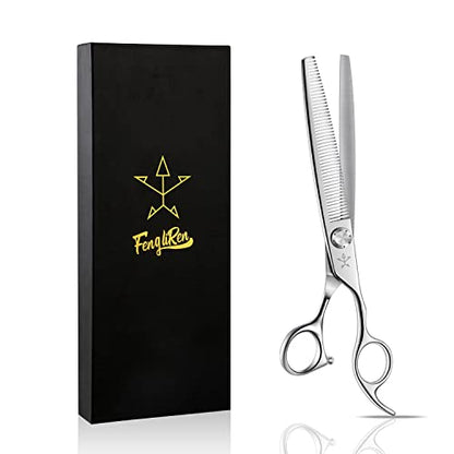 High-end Professional Dog Grooming Thinning Scissors Teeth Cutting Blending Shears Pet Texturizing Shears 7.5 Inch Extremely Very Sharp Stainless Steel Alloy For Cat Horse And Other Animals - style: 7.5inch Thinning