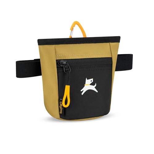 OllyDog, Goodie Treat Bag, Dog Treat Training Pouch | Magnetic Closure | 3 Ways to Wear | Hands-Free Waist Belt | Water-Resistant Recycled Vegan Fabric (Antelope) - color: Antelope