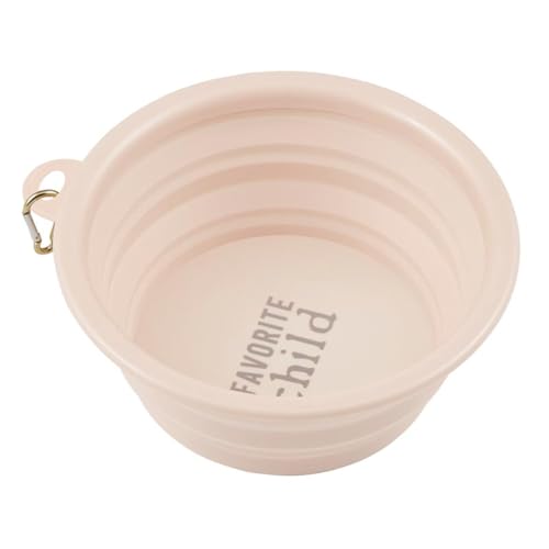 Santa Barbara Design Studio Collapsible Pet Bowl Silicone Portable Water Bowl for Dogs or Cats, Holds 4-Cups, Favorite Child