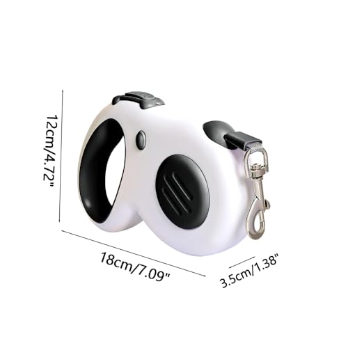 Retractable Dog Leash 5M, Automatic Pet Walking Lead with Hand Brake Lock, 360° Swivel No Tangle, Anti Shock Control for Small Medium Dogs Cats - color: Black