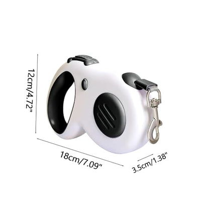 Retractable Dog Leash 5M, Automatic Pet Walking Lead with Hand Brake Lock, 360° Swivel No Tangle, Anti Shock Control for Small Medium Dogs Cats - color: Black