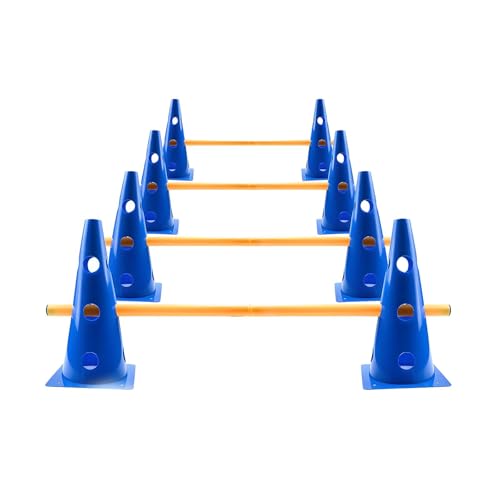 Dog Agility Hurdle Cone Set Soccer Agility Pole Professional Field Warning Rod