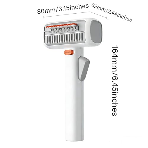 2-in-1 Pet Self-Detangling & Grooming Comb,Cats & Dog Dematting Brush & Undercoat Rake,Effective Tangle Remover, Gentle on Skin,Ergonomic Non-Slip Handle for Long,Thick, or Curly Fur