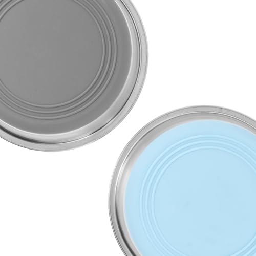 Stainless Steel Dog Bowls 2 Pack – 7.8 Cup Large Capacity Food & Water Bowls for Large Dogs, Non-Skid Rubber Base, Rust Resistant, Dishwasher Safe - size: 7.8 Cup