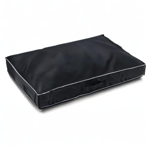 Chinchilla Waterproof Heavy Dog Bed Cover Washable, with Zipper Opening Fillable Universal Dog Bed Replacement Cover.Cover Only (XX-Large, Black) - color: Black, size: XX-Large(44" L × 32" W × 4" H)