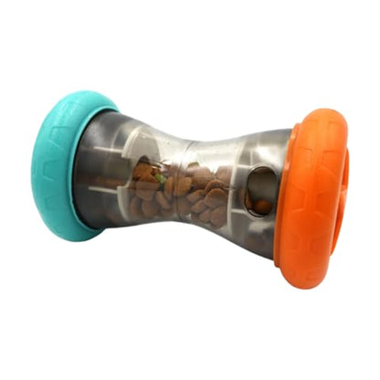 Dog Puzzle Toys for Boredom, 5.9in Bite Resistant ABS Treat Dispensing Ball Toy, Interactive Food Dispenser Slow Feeder with Mechanical Rolling Bell for Pet Training