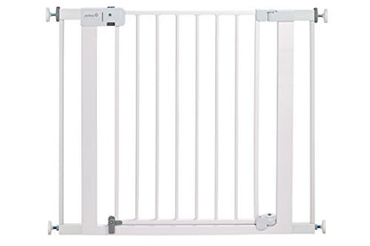 Safety 1st Easy Install Baby Gate for Doorways, Auto-Close Pressure-Mounted Magnetic Latch, Indoor Dog Gates, No Drilling, Fits 29"-38", White - color: White