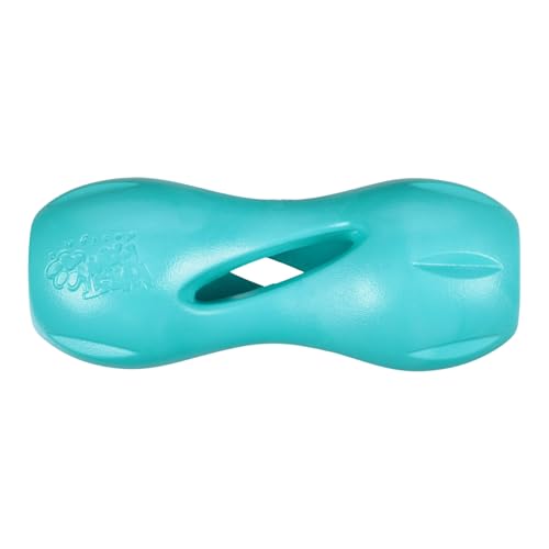 WEST PAW Qwizl Durable Zogoflex Dog Puzzle Toy for Mental Stimulation, and Enrichment - Treat Dispensing for Bully Sticks and Dental Sticks - Dishwasher Safe - Made in USA - Large - Teal - color: Teal, size: Large