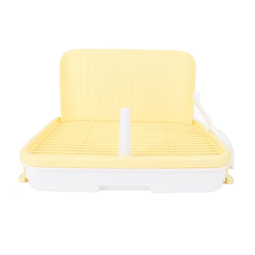 HEEPDD Large Dog Potty Tray, Puppy Potty Training Tray with Leakproof Design Spacious Indoor Dog Toilet for Medium Large Dogs 18.5x14.57x3.15in Pet Toilet with Pillar Structure (Yellow) - size: yellow