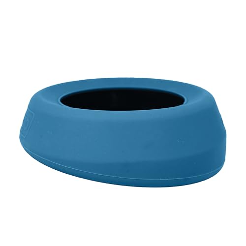Kurgo Splash Free Wander Water Bowl, No Spill Dog Travel Bowl, Portable No Mess Bowl for Dogs, Splash Less Car Bowl for Pets, Car Accessories, 24 Ounces (Coastal Blue)