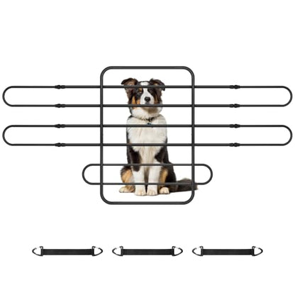 Dog Car Barrier, Adjustable Universal Vehicle Pet Barrier for Cars, Trucks, SUVs - Moves with Your Vehicle Seats, 42"–61" Width Adjustable SUV Dog Barrier for Back Seat