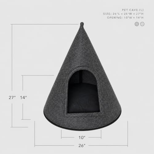 Indoor Dog House for Medium Small Sized Dogs - Dog Tent with Washable Removable Cover, Dog Cave Bed Foam Cushion, Inside Dog House Large Space (Medium)
