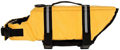 Izefia Dog Life Jacket Swimming Safety Coat Floatation Life Vest Life Saver with Handle for Small Dog Puppy Large Dog (Yellow, XXS) - color: Yellow, size: XX-Small