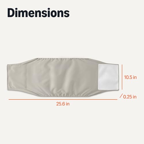 Amazon Basics Washable Reusable Male Dog Belly Band Diapers, Highly Absorbent with Sewn-in Pad, XL (24-31 Inch Waist), Black, Grey, Silver, 3-Pack - size: XL