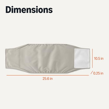 Amazon Basics Washable Reusable Male Dog Belly Band Diapers, Highly Absorbent with Sewn-in Pad, XL (24-31 Inch Waist), Black, Grey, Silver, 3-Pack - size: XL