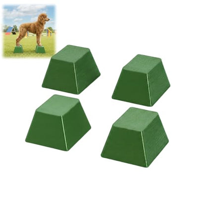 Stacking Blocks for Dog Shows, Professional Dog Stacking Training Platform, Show Ring Feet Position Trainer, Non Slip Stable Base, Breed Stance Support (Green) - color: Green