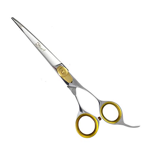 Sharf Gold Touch Grooming Pet Shear, 6.5 Inch Curved Scissors, Use Curved Shears for Cat Shears and Dog Shears Or Any Breed Trimming Cuts - size: 6.5 Inches, style: Curved Scissors - Blunt Tip